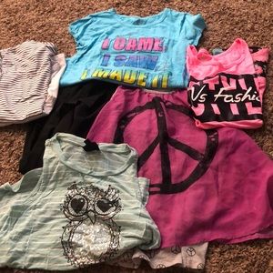 Lot of 6 Girls shirts